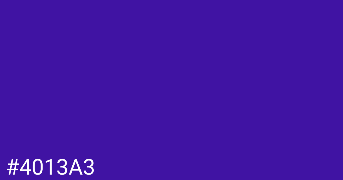 Hex color #4013a3 graphic