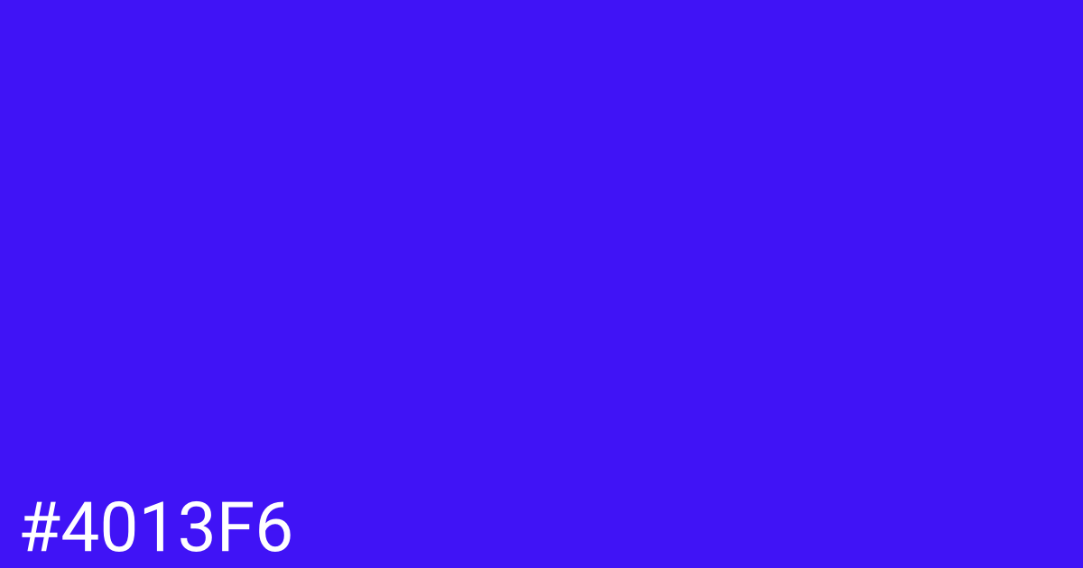 Hex color #4013f6 graphic