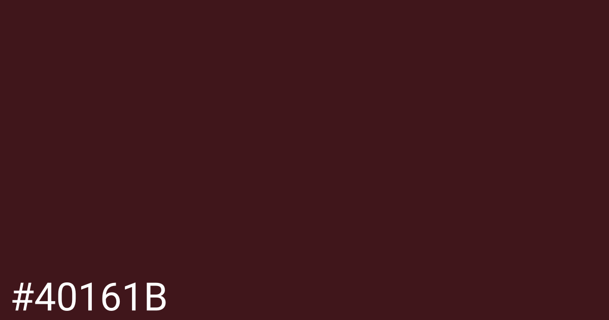 Hex color #40161b graphic