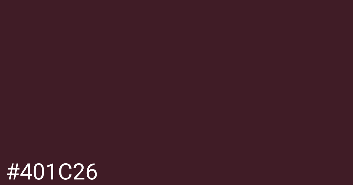 Hex color #401c26 graphic