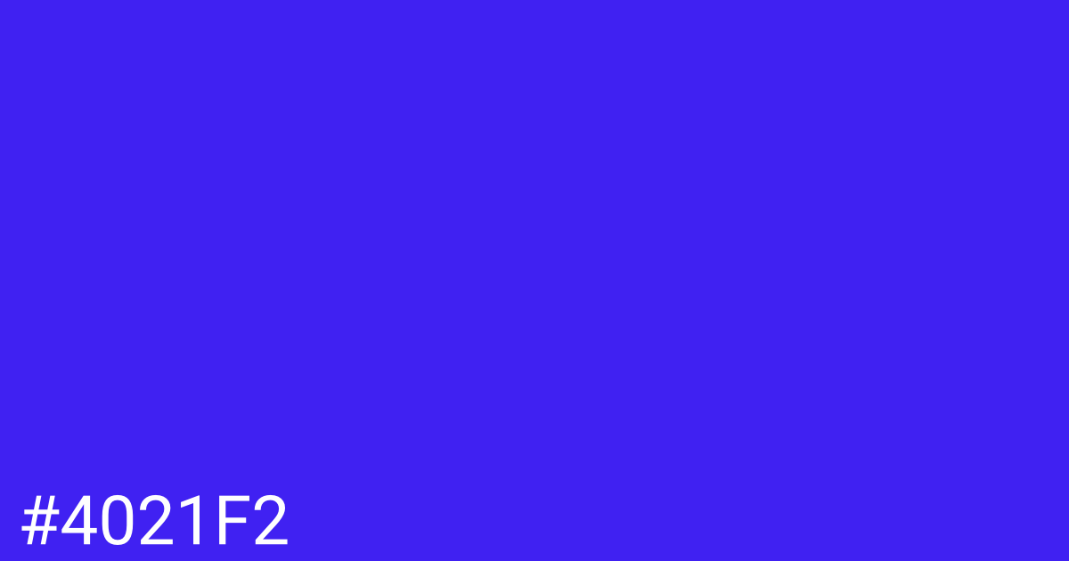 Hex color #4021f2 graphic