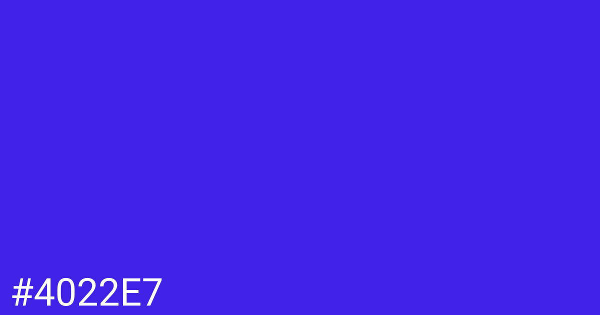 Hex color #4022e7 graphic