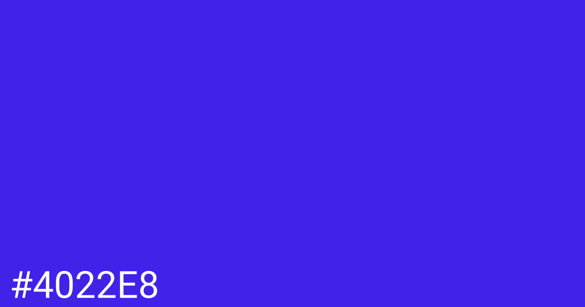 Hex color #4022e8 graphic