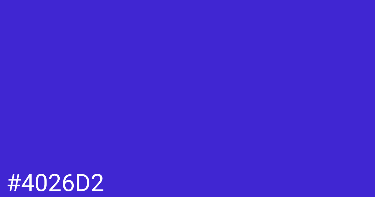 Hex color #4026d2 graphic