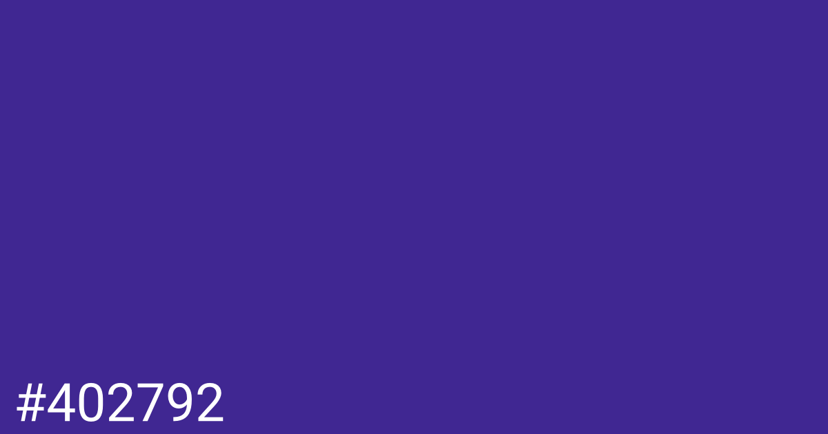 Hex color #402792 graphic