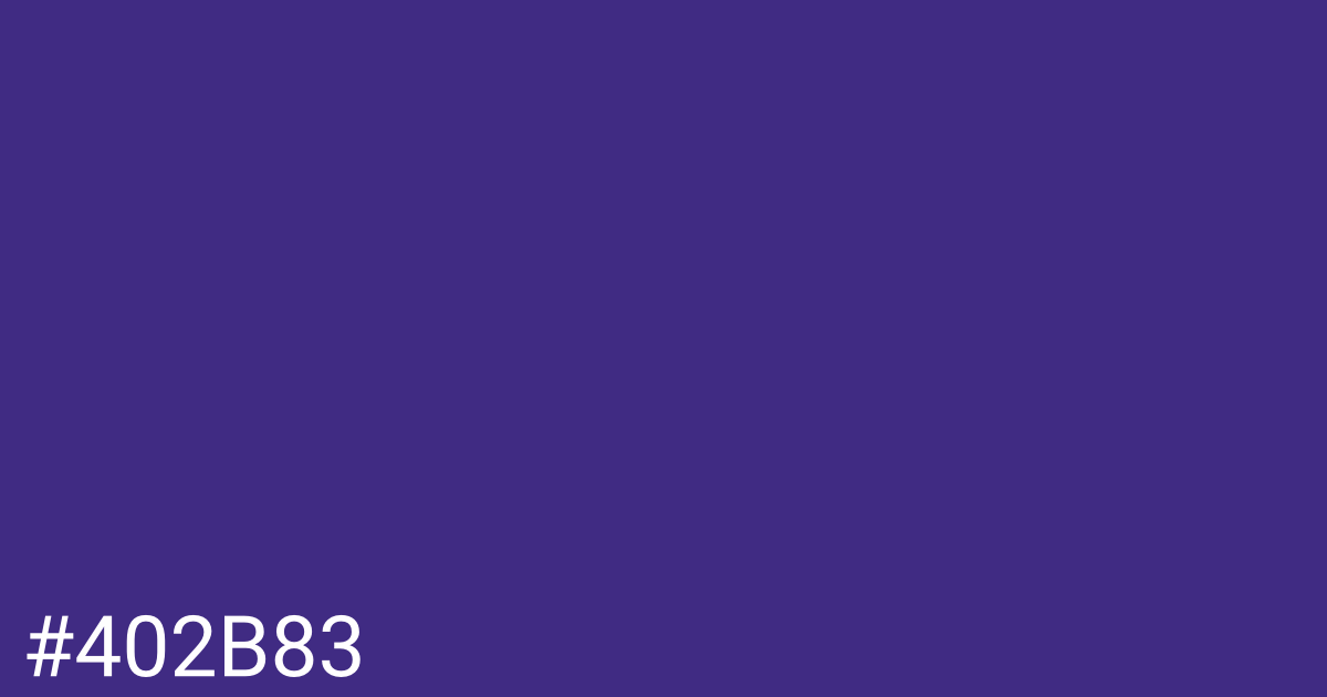 Hex color #402b83 graphic