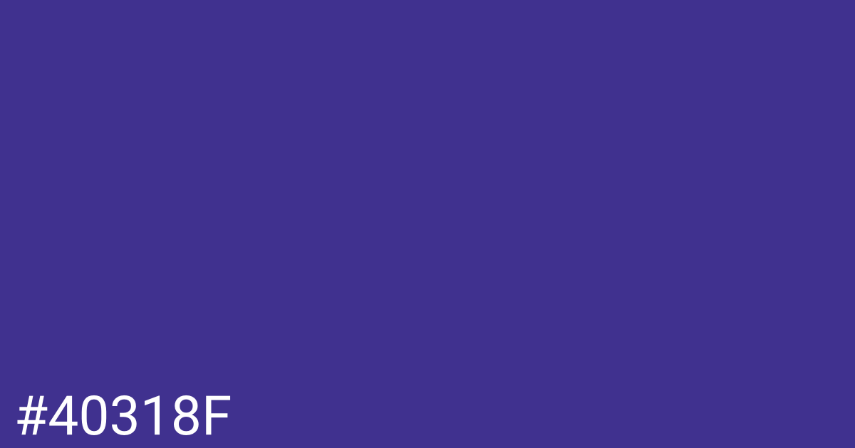 Hex color #40318f graphic