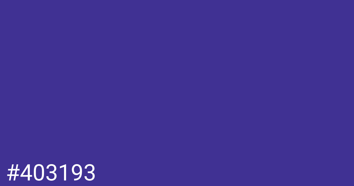 Hex color #403193 graphic