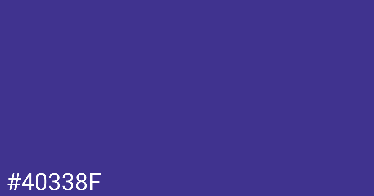 Hex color #40338f graphic