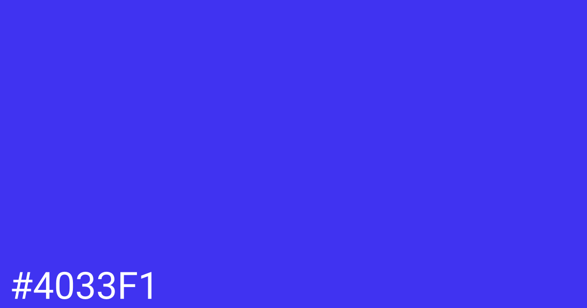 Hex color #4033f1 graphic