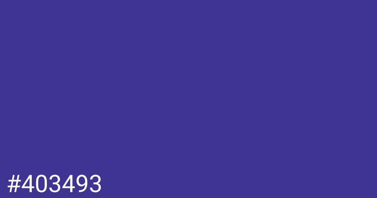 Hex color #403493 graphic