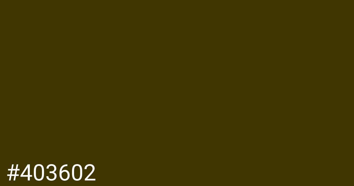 Hex color #403602 graphic