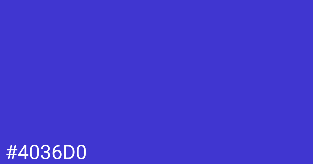 Hex color #4036d0 graphic