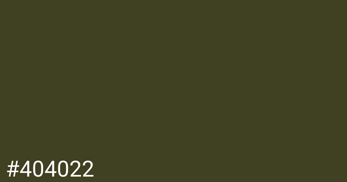 Hex color #404022 graphic