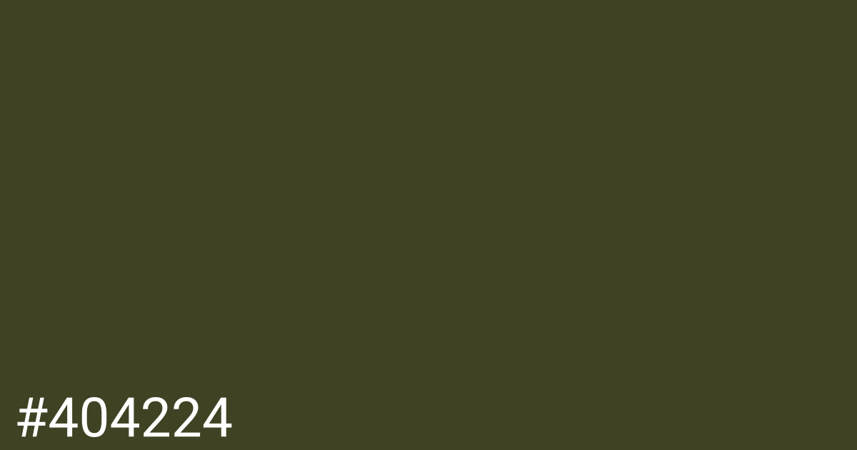 Hex color #404224 graphic