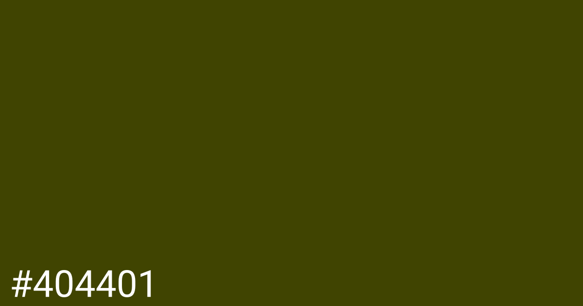 Hex color #404401 graphic