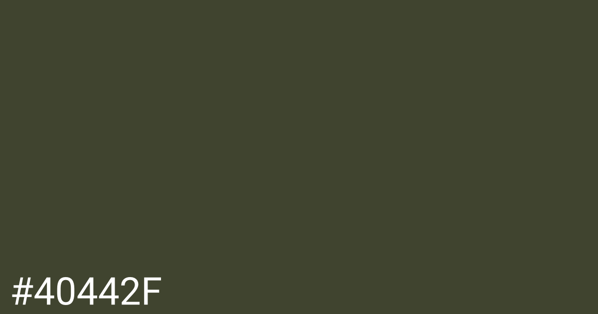 Hex color #40442f graphic