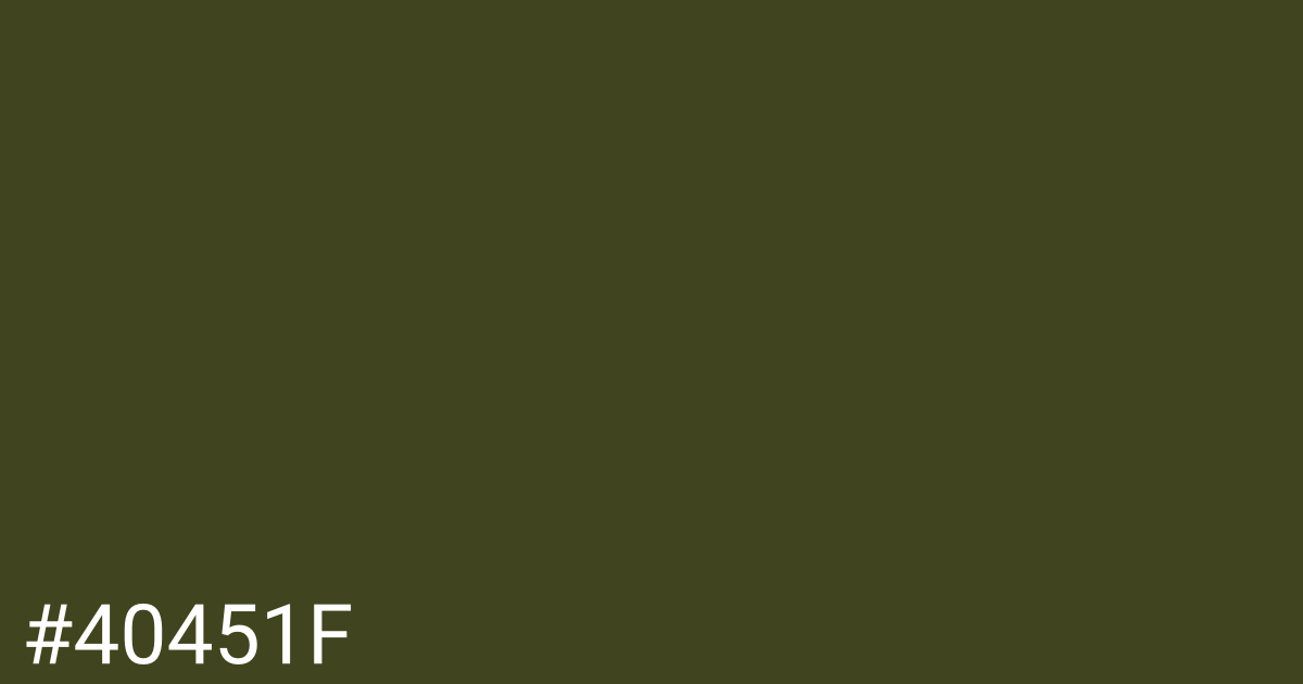 Hex color #40451f graphic