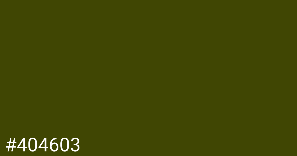 Hex color #404603 graphic
