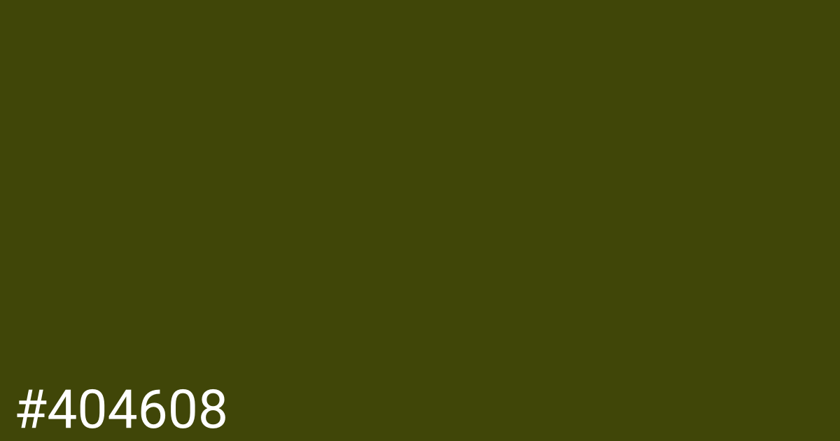 Hex color #404608 graphic