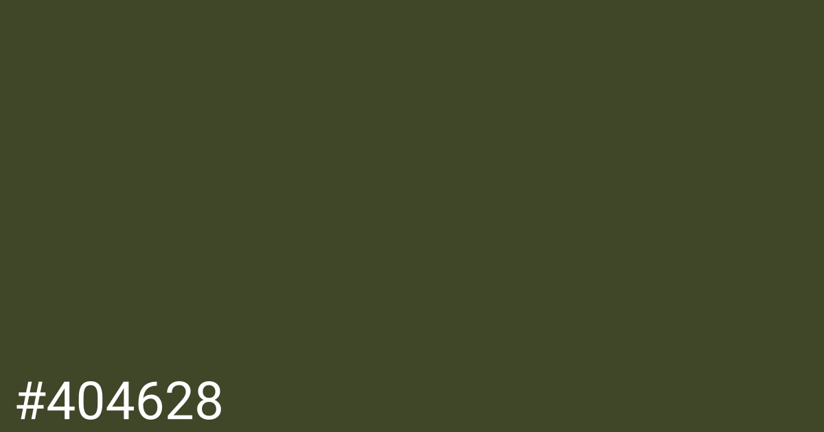 Hex color #404628 graphic