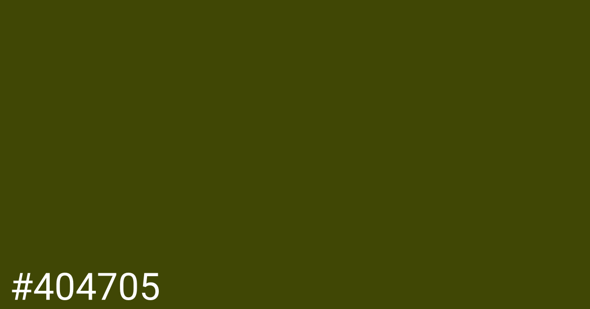 Hex color #404705 graphic