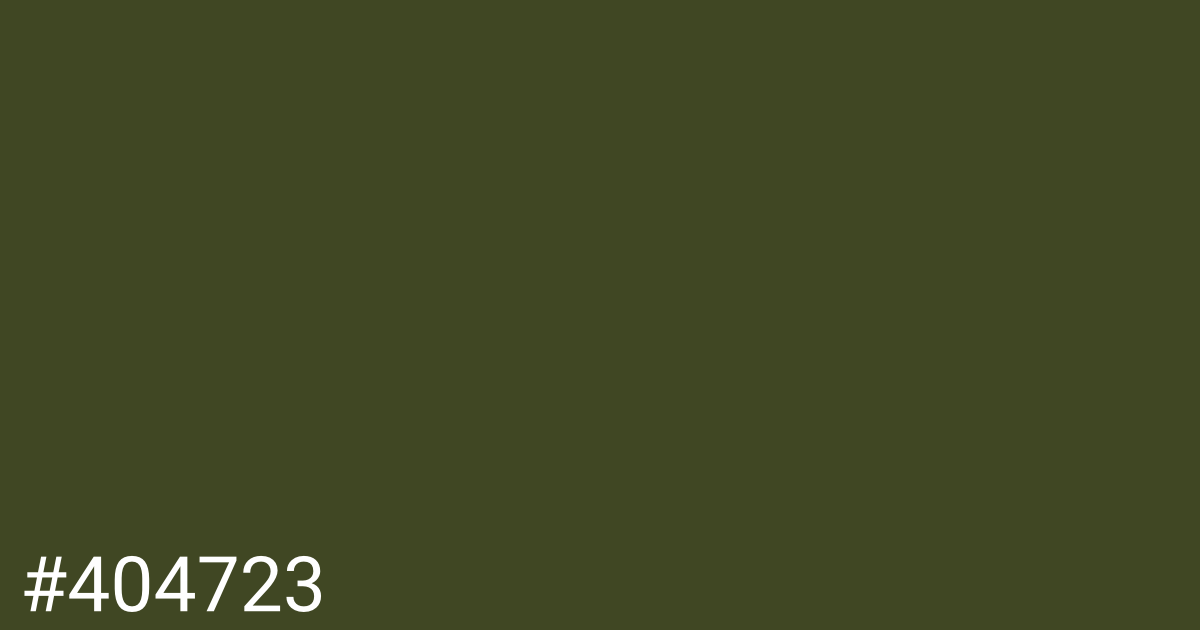 Hex color #404723 graphic