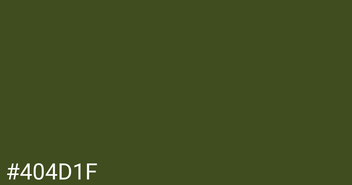 Hex color #404d1f graphic