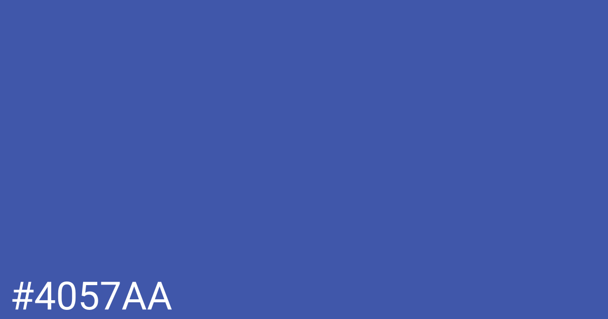 Hex color #4057aa graphic