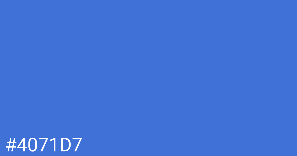 Hex color #4071d7 graphic
