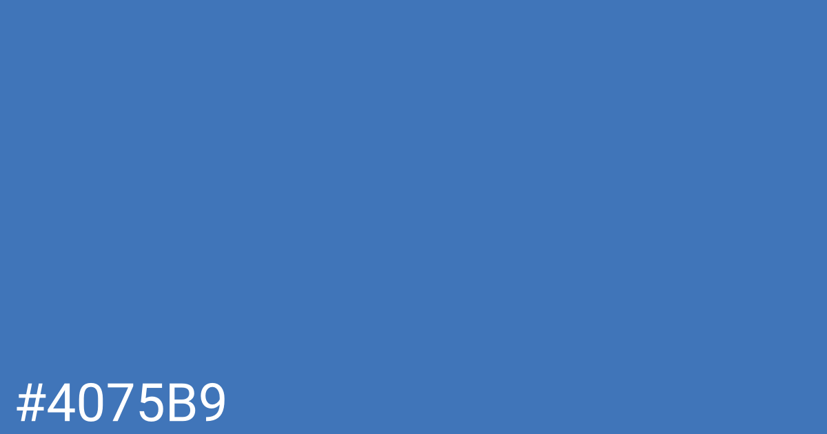 Hex color #4075b9 graphic