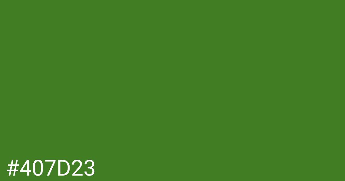 Hex color #407d23 graphic