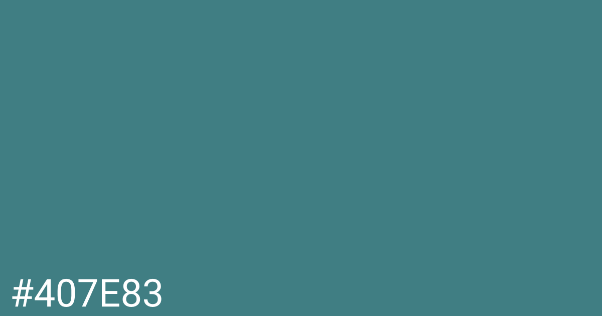 Hex color #407e83 graphic