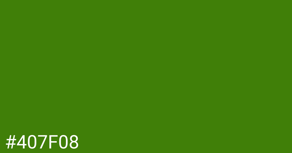 Hex color #407f08 graphic