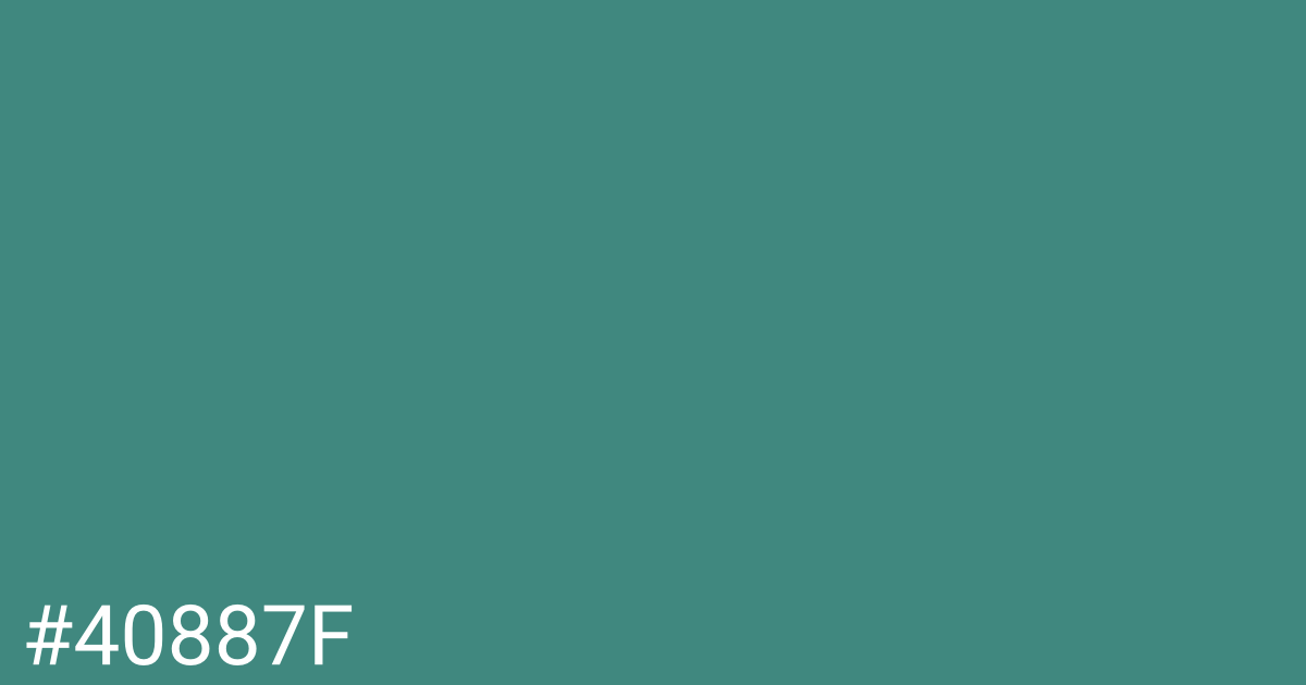 Hex color #40887f graphic