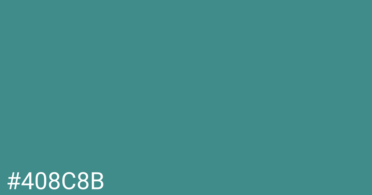 Hex color #408c8b graphic