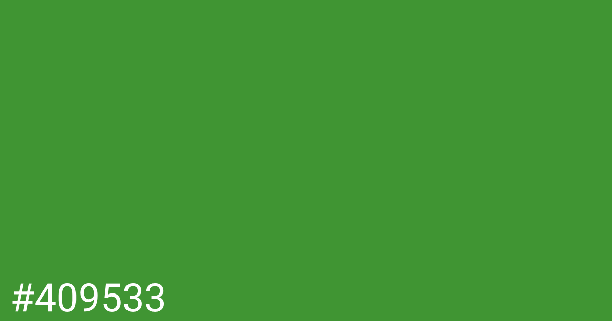 Hex color #409533 graphic