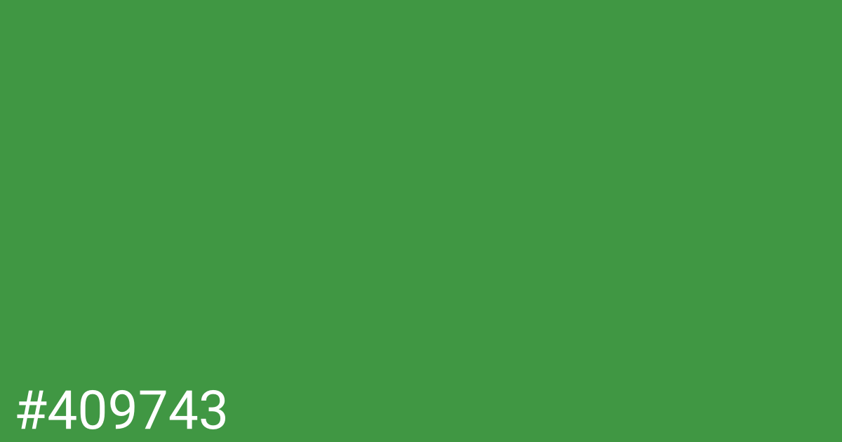 Hex color #409743 graphic