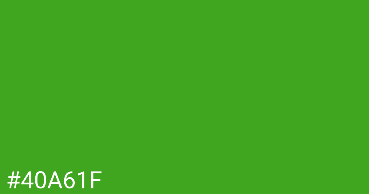 Hex color #40a61f graphic