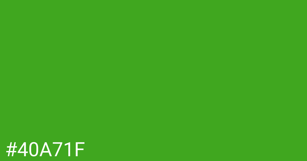 Hex color #40a71f graphic