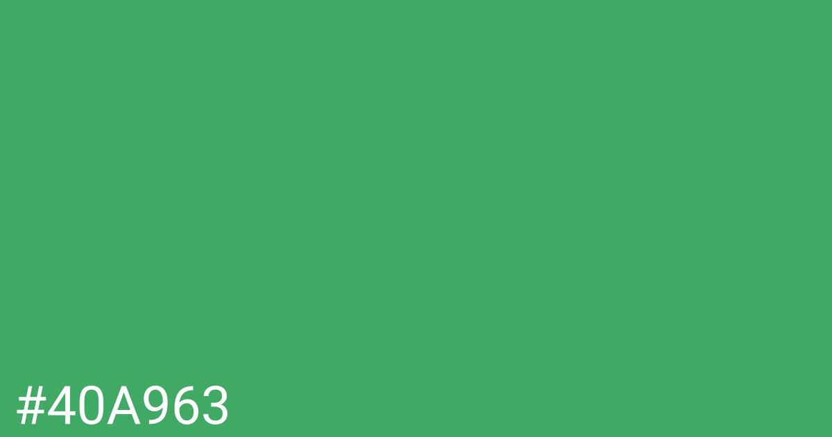 Hex color #40a963 graphic