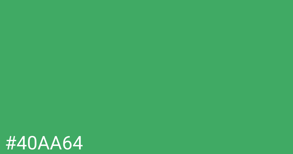 Hex color #40aa64 graphic