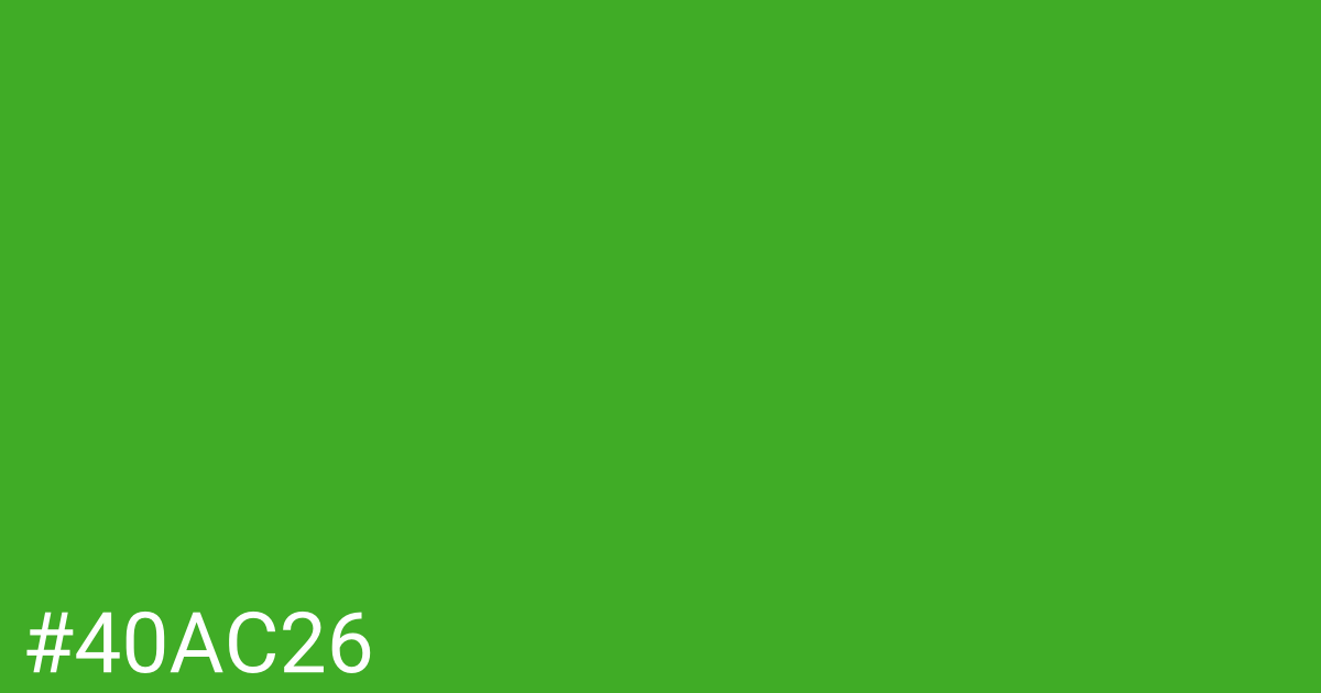 Hex color #40ac26 graphic