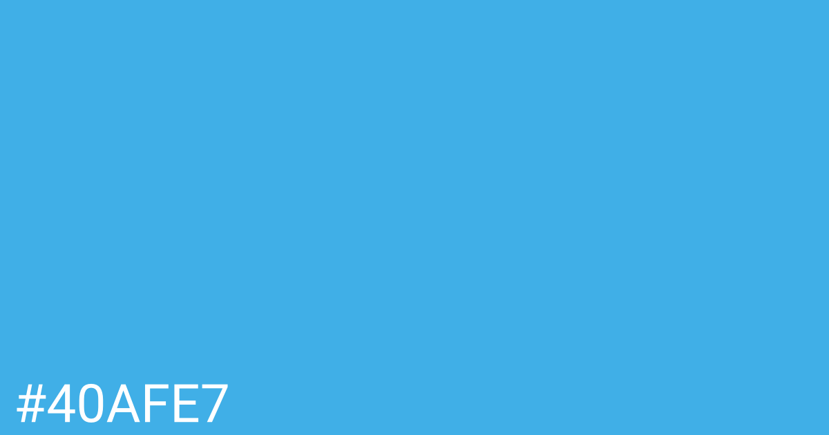Hex color #40afe7 graphic