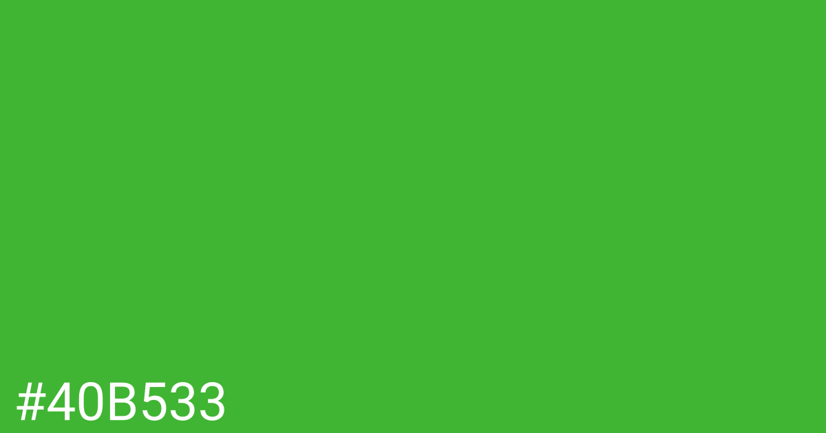 Hex color #40b533 graphic