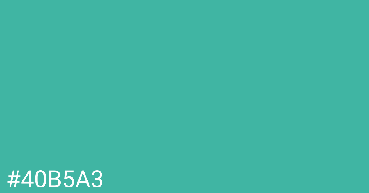 Hex color #40b5a3 graphic