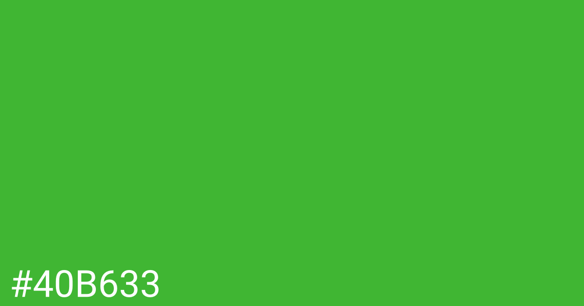 Hex color #40b633 graphic