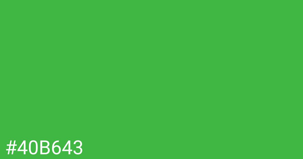 Hex color #40b643 graphic