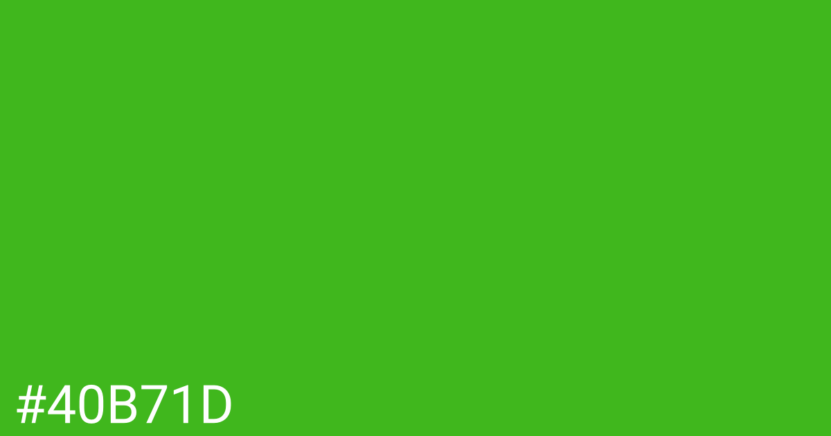 Hex color #40b71d graphic