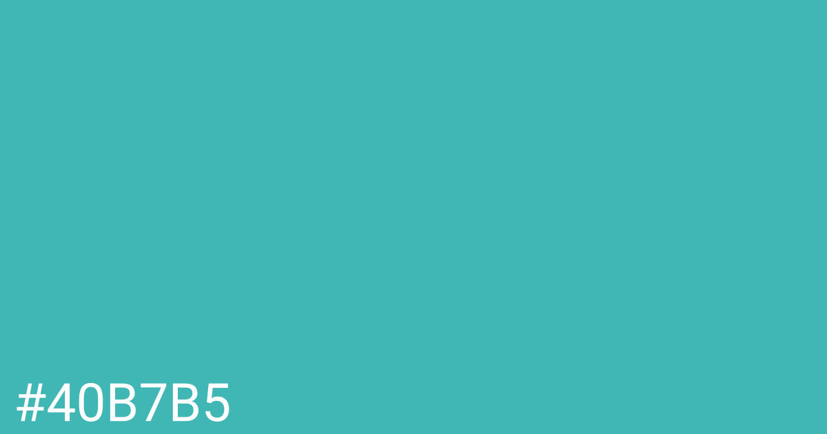 Hex color #40b7b5 graphic